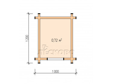 Doghouse "KD" series 0.8х1